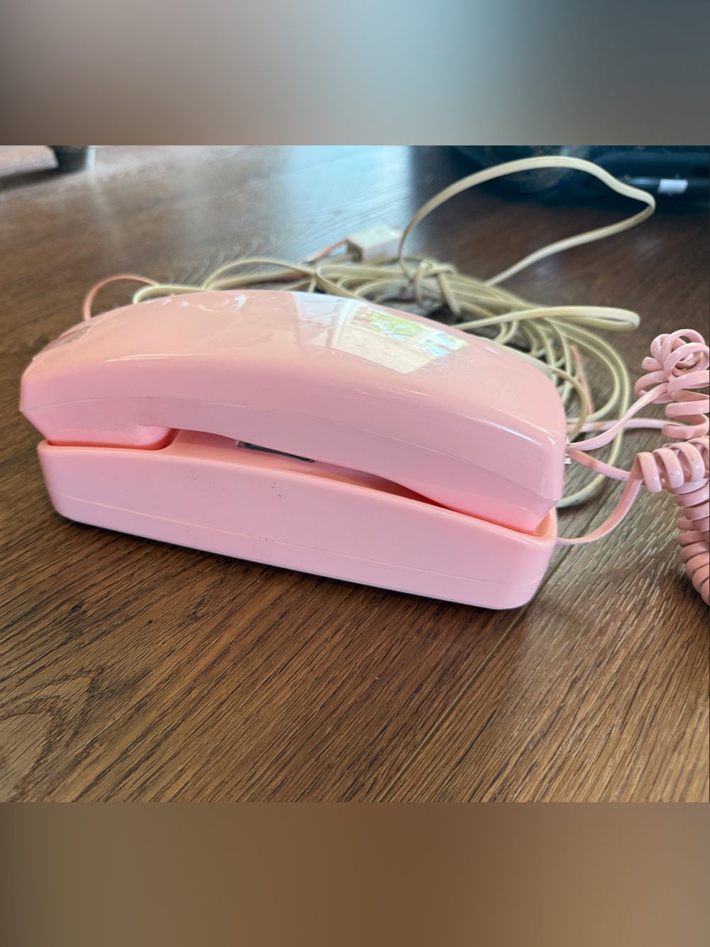 Retro Pink Corded Telephone Handset - Classic Desk Phone